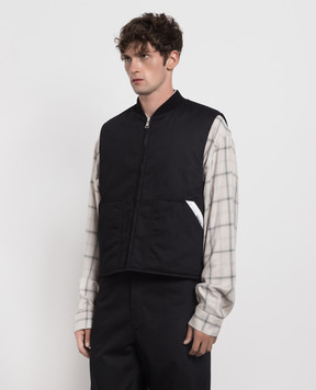 Palm Angels Черный жилет Sartorial с логотипом PMEA250E23FAB001