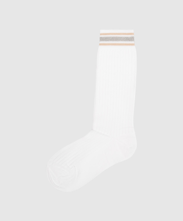 Brunello Cucinelli White socks with lurex MCS990069 image 2