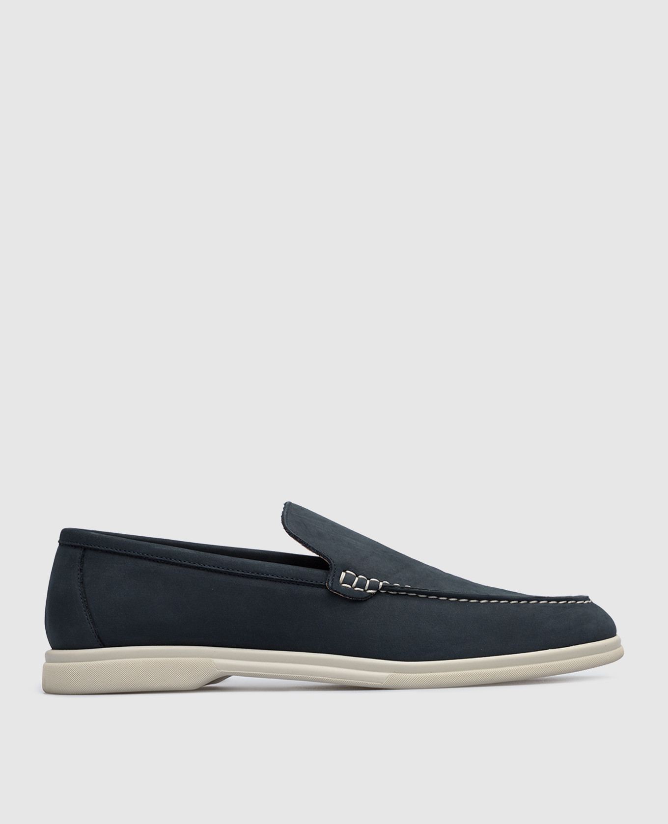 Suede navy blue slippers