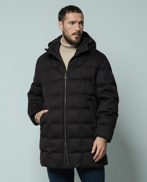 Loro Piana Коричневый стеганый пуховик из кашемира FAN2349