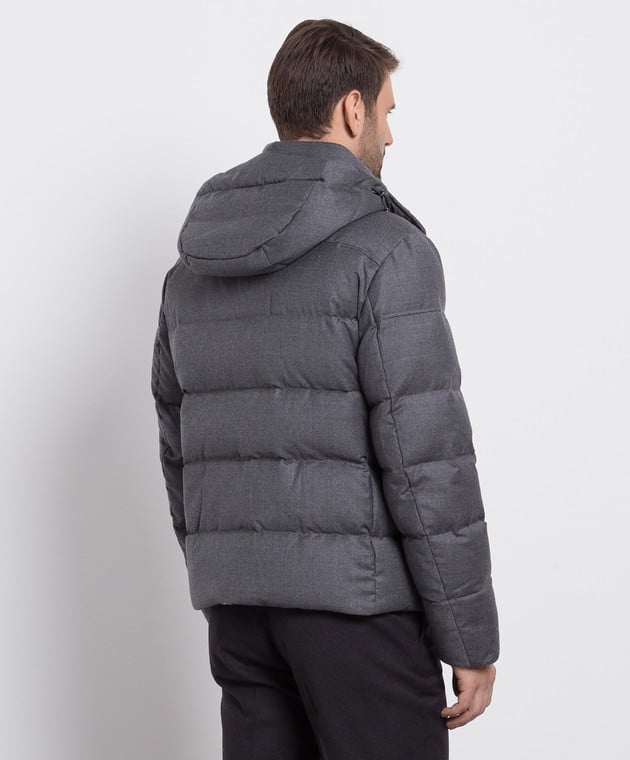 MooRER Gray down jacket made of wool and cashmere BRETTLL image 4