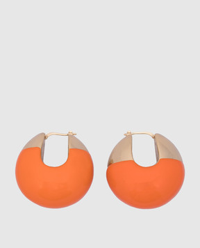 Francesca Bianchi Design Оранжевые серьги Boule с покрытием 24-каратным золотом. 14S
