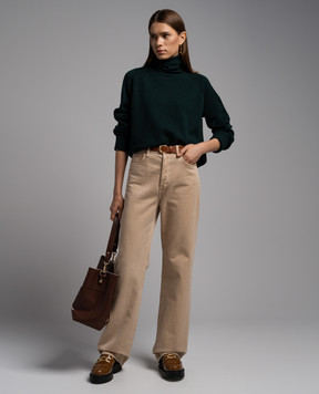 John Smedley Зелений светр Fairlie з вовни та кашеміру FAIRLIE