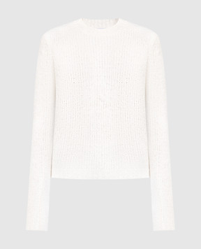 Gabriela Hearst Белый свитер Philippe из шерсти и шелка 1239292A008