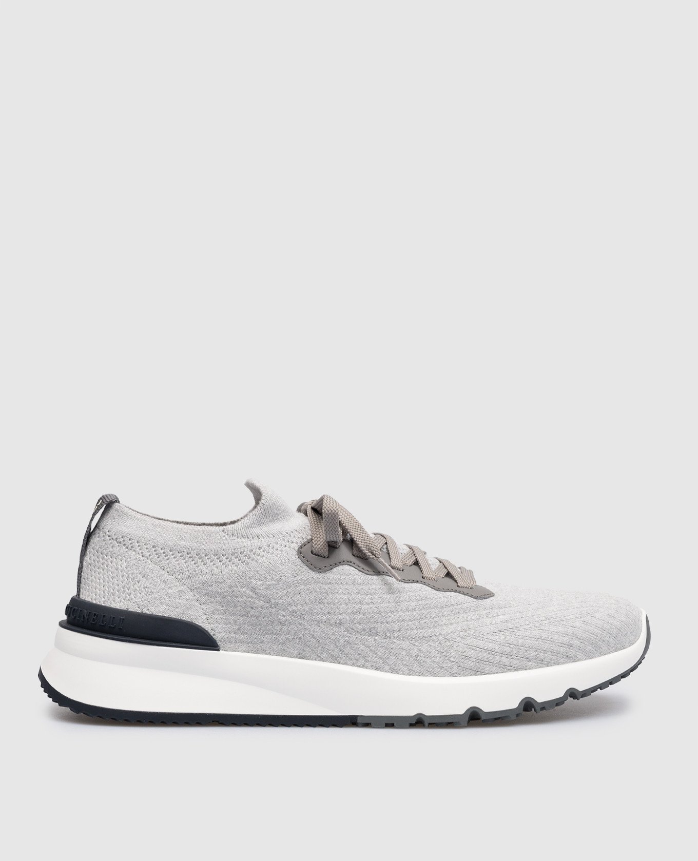 Gray textile sneakers