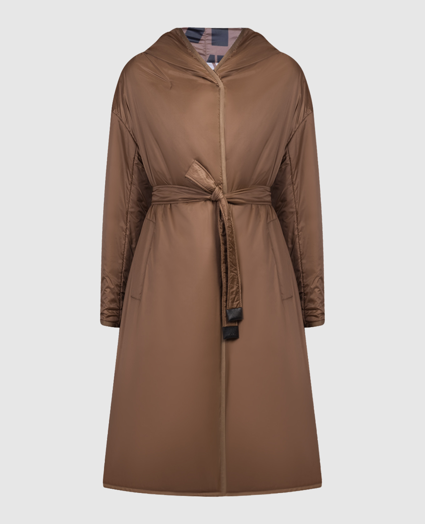 

Коричневое двустороннее двубортное пальто Bansky, Коричневый, Пальто