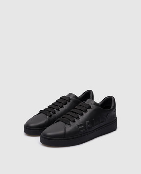 Bally Черные кожаные кеды Reka с логотипом MSK09LVT005