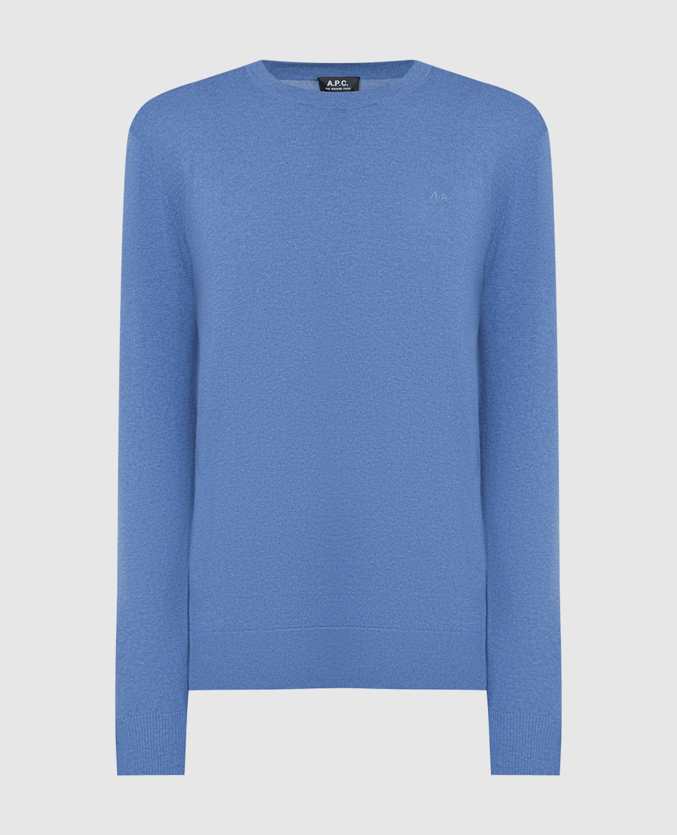 Blue Juio cashmere jumper with logo embroidery