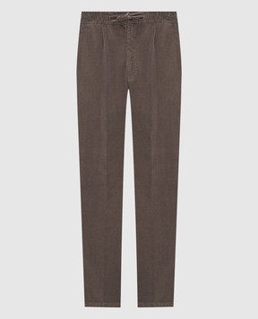 Enrico Mandelli Вельветовые брюки цвета хаки GYM02B5218