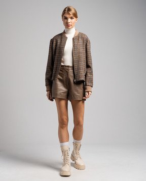 Max Mara Белый гольф Canard из шерсти в рубчик CANARD