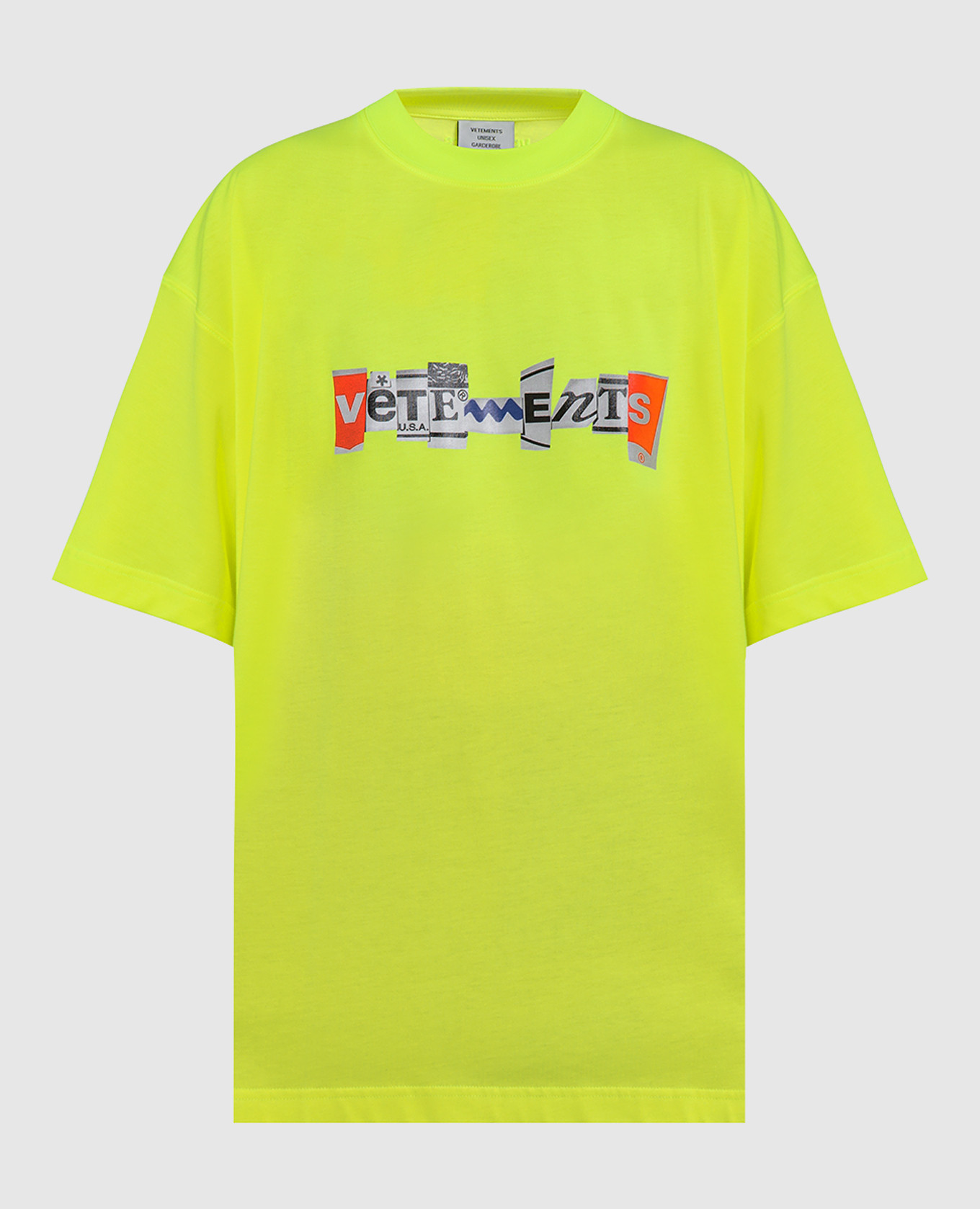 

Неоновая желтая футболка с принтом логотипа, Желтый, Футболки