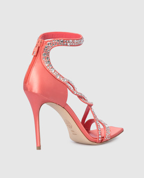 Alexander McQueen Розовые босоножки с кристаллами 688065W4SB5