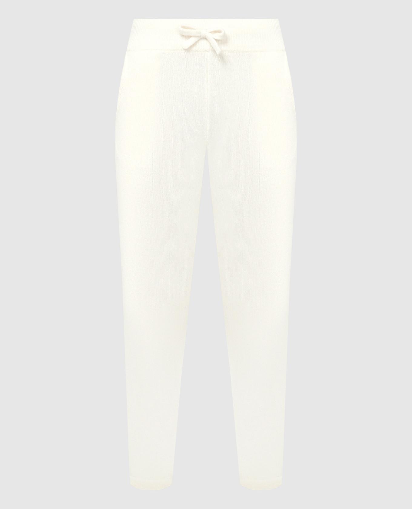 Белые брюки из шерсти и кашемира