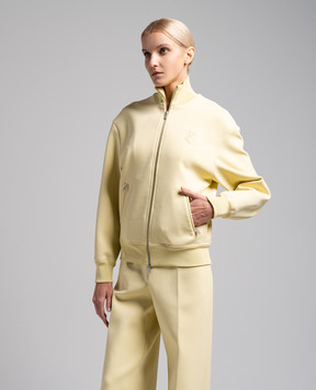 Jil Sander Желтая спортивная кофта с монограммой логотипа J02HG0101J20054