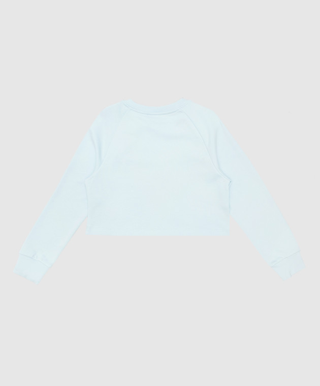 Balmain Children's blue sweatshirt with a holographic logo BS4A90Z0081410 image 2
