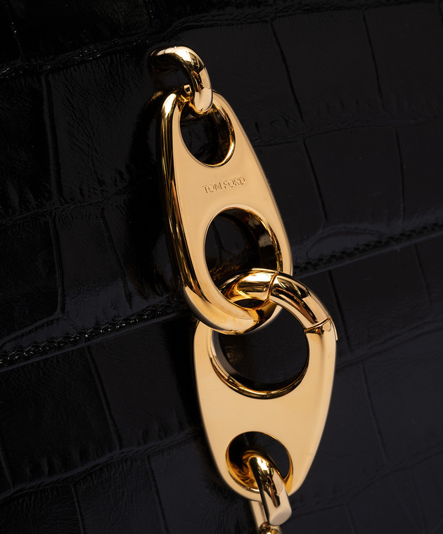 Tom Ford Carine Croc-Embossed Chain Shoulder Bag