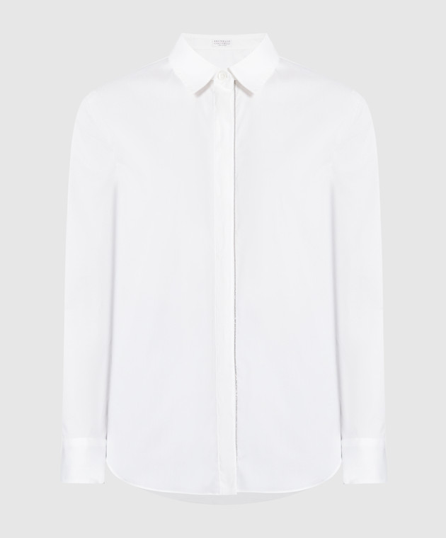 Brunello Cucinelli Біла сорочка з еколатунню MP091MA206