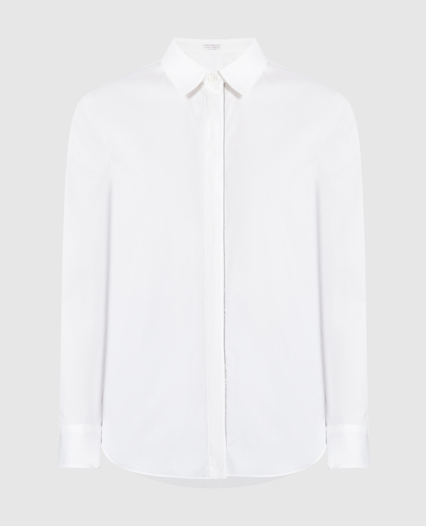 Белая рубашка с эколатунью