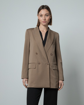 Max Mara Коричневий двобортний жакет LEVICO з вовни LEVICO