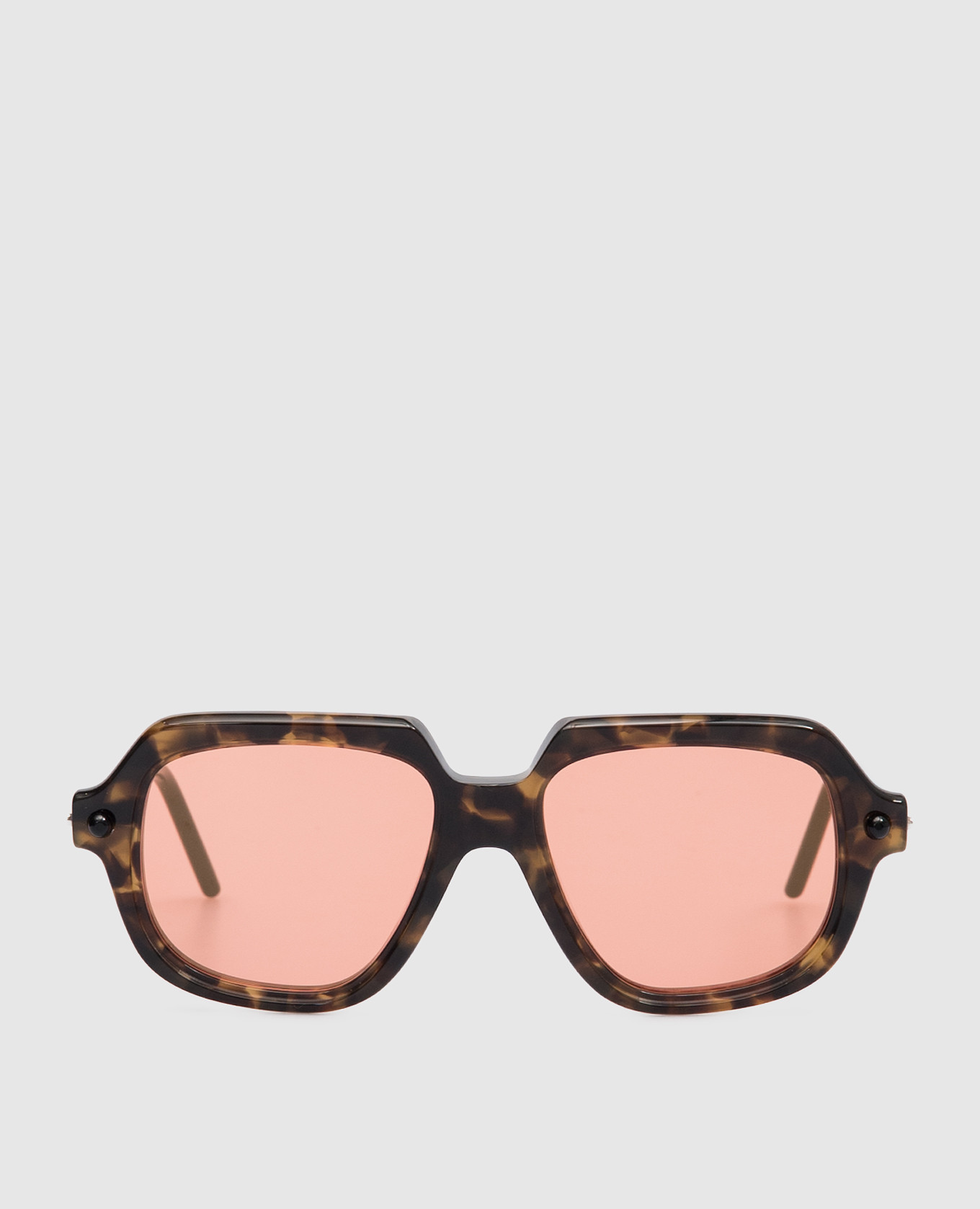 Коричневые солнцезащитные очки Р13 с эффектом черепахового панциря