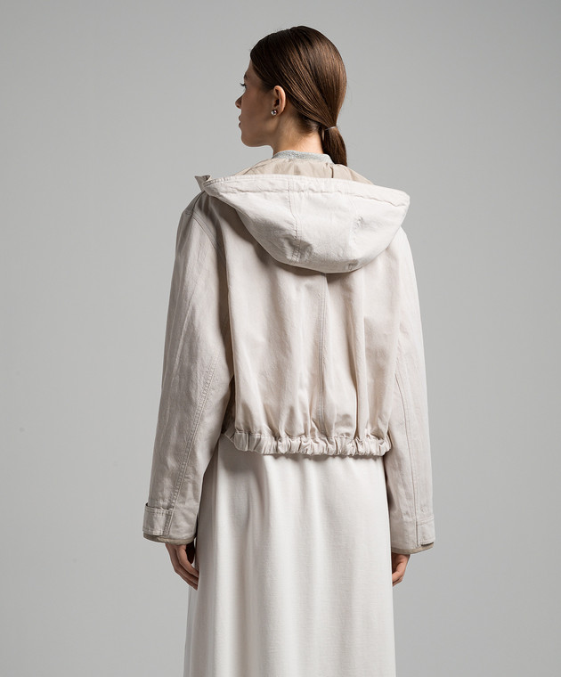 Brunello Cucinelli - Beige jacket with monil chain MH5622786 - buy 
