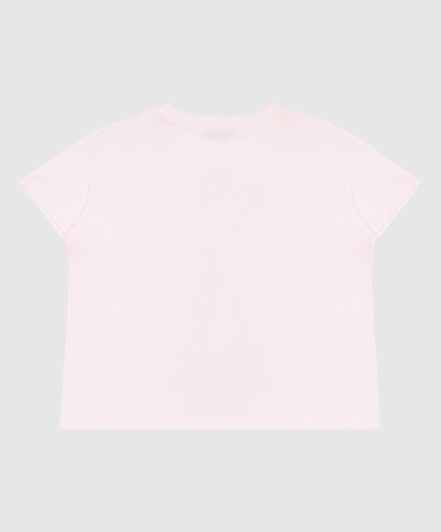 Balmain Children's pink t-shirt with logo BS8B41Z00821214 image 2