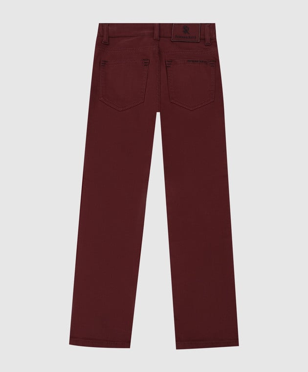 Stefano Ricci Children's burgundy pants YFT0400090C5PPT image 2