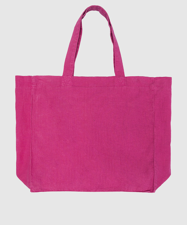 Vilebrequin Babel pink logo print beach bag BBLU3104w image 3