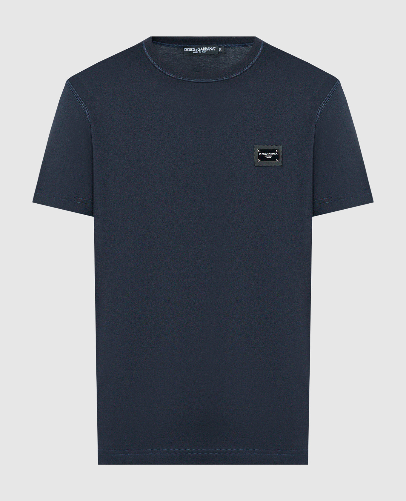 Blue t-shirt with logo patch