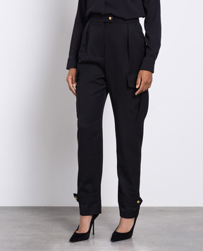Alexander McQueen Черные карго из шерсти 754576QJAAC