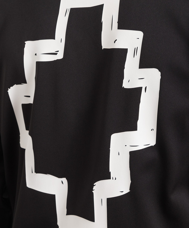 Marcelo Burlon Black sports jacket TEMPERA CROSS with contrasting logo CMBD007C99JER001 изображение 5