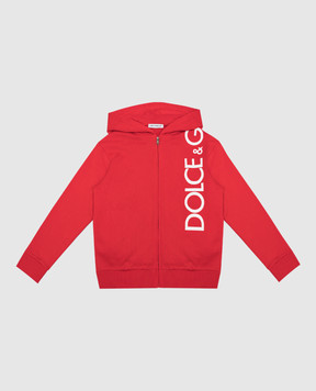 Dolce&Gabbana Children's red sports jacket with logo print L4JWFNG7IXP36
