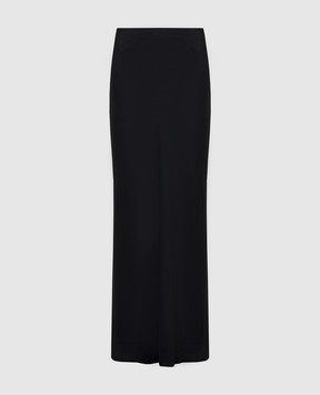Brunello Cucinelli Черная юбка макси с льном MH126G3396