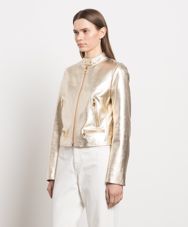 Dolce&Gabbana Golden leather jacket F9G30LFUL5S image 3