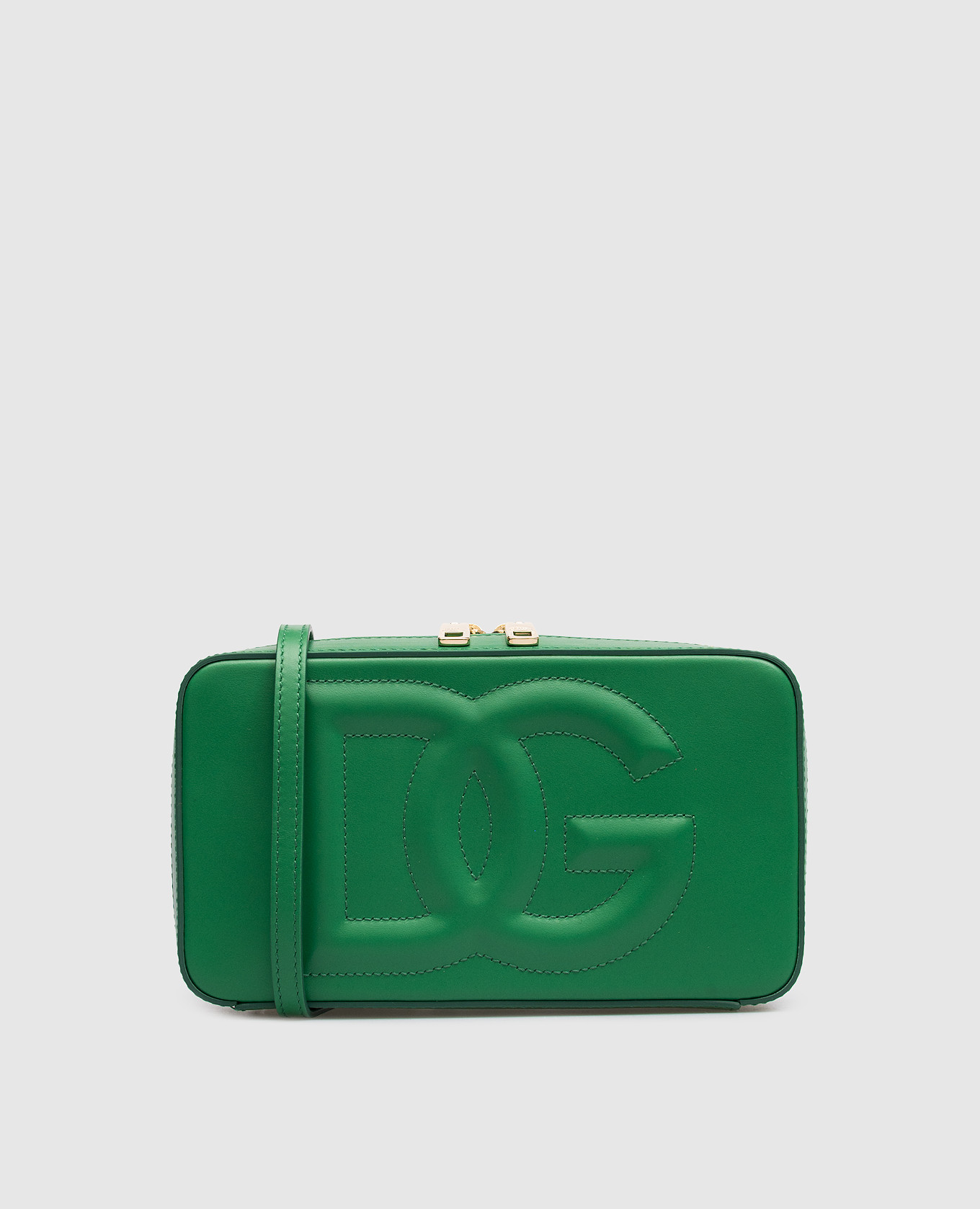 

Зеленая кожаная сумка кросс-боди DG Logo, Зеленый, Сумки через плечо