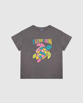 Vilebrequin Дитяча сіра футболка Gitty з принтом GYTC4P46