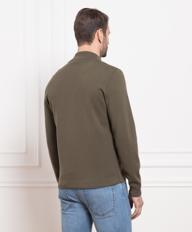 Loro Piana Свитер цвета хаки Empire из шерсти FAM9257 изображение 4
