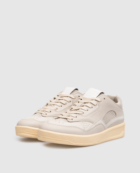 Jil Sander Сірі шкіряні кросівки з логотипом J15WS0006P5295