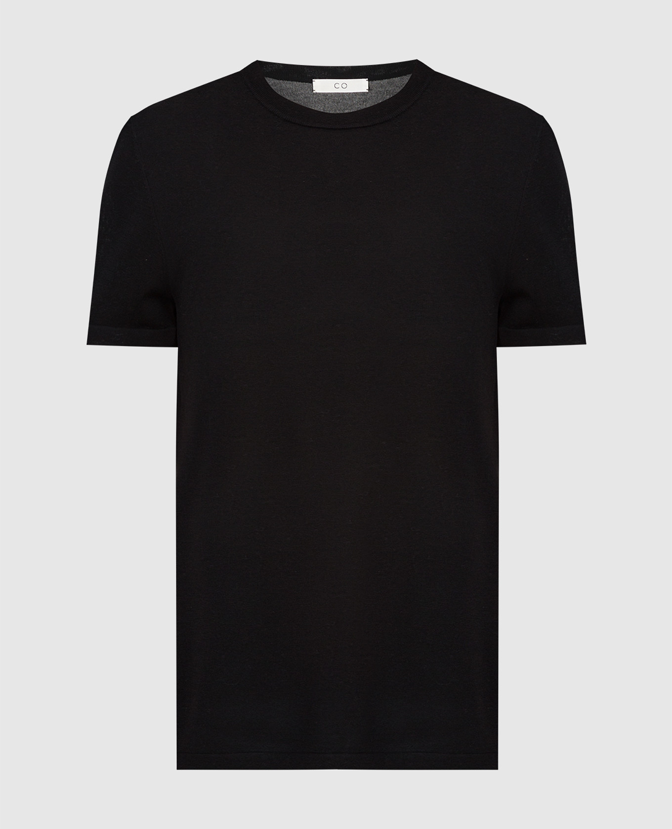 Черная шелковая футболка
