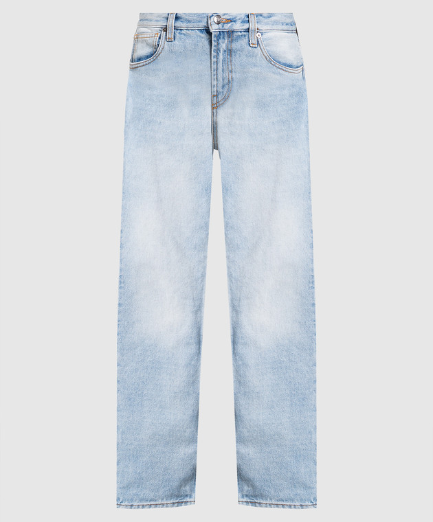 Etro Блакитні джинси з ефектом потертості D135039110