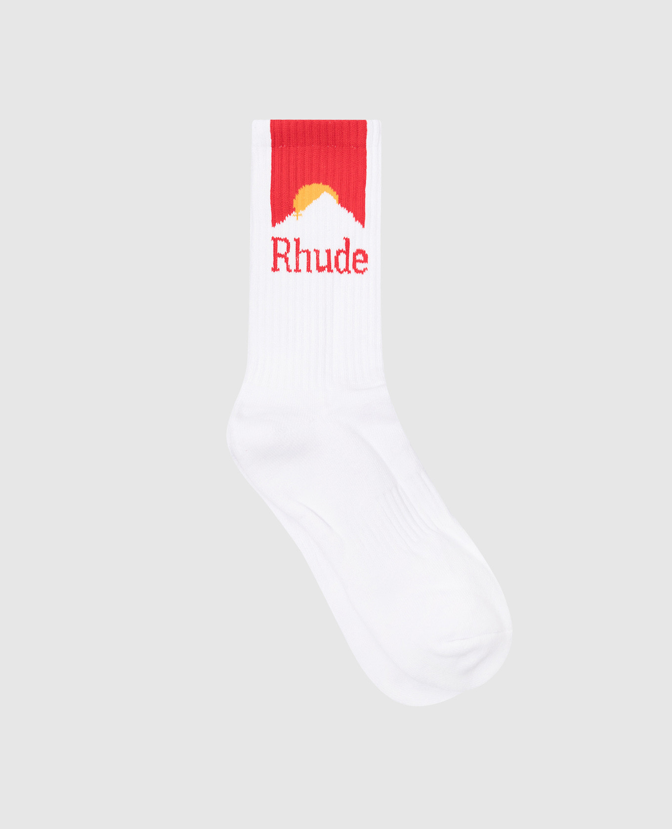 Белые носки MOONLIGHT с узором логотипа