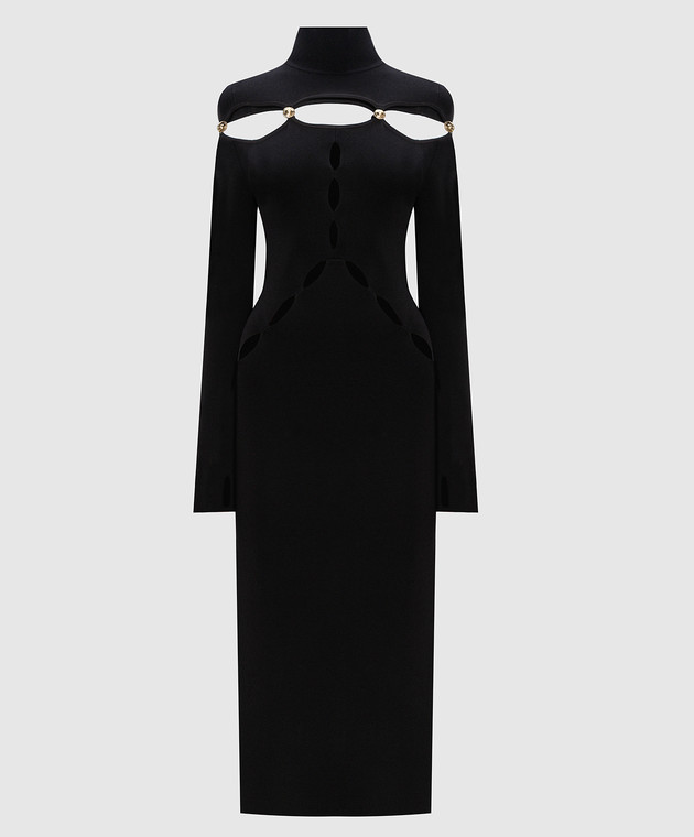 Versace Jeans Couture - Черное платье с фигурными вырезами