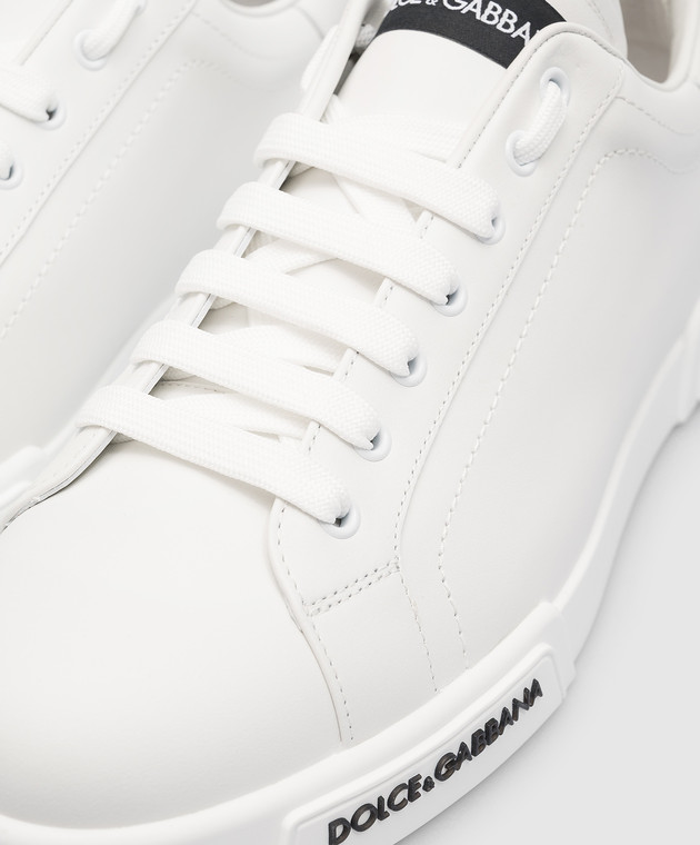 Dolce&Gabbana Portofino white leather sneakers with logo CS2213AA335 image 5
