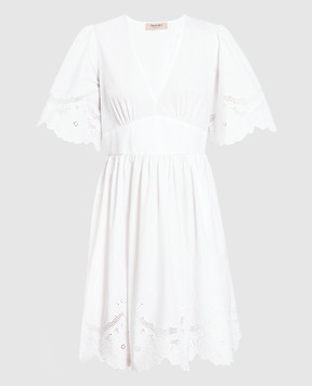 Twinset Біла сукня з вишивкою 231TT2301
