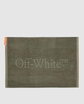 Off-White Green towel with logo OHZB008T23FAB001