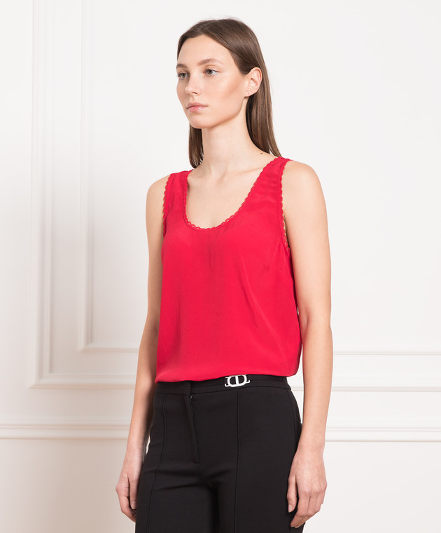 Twinset Red top with lace 231TP2453 изображение 3