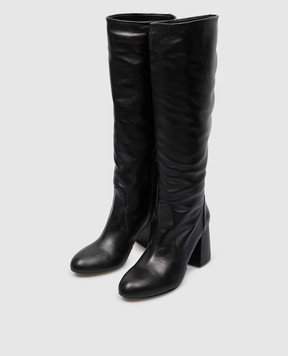 Stuart Weitzman Черные кожаные сапоги Flreblc SG431