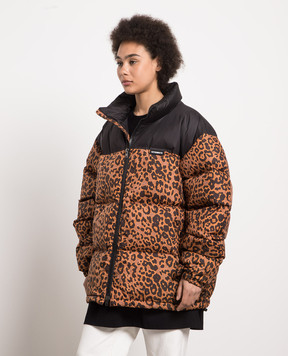 Vetements Пуховик в леопардовий принт з логотипом UE54JA120L