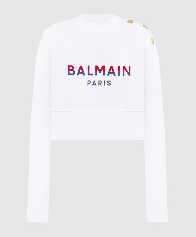 Balmain White sweatshirt with logo BF1JO040BC46 buy with