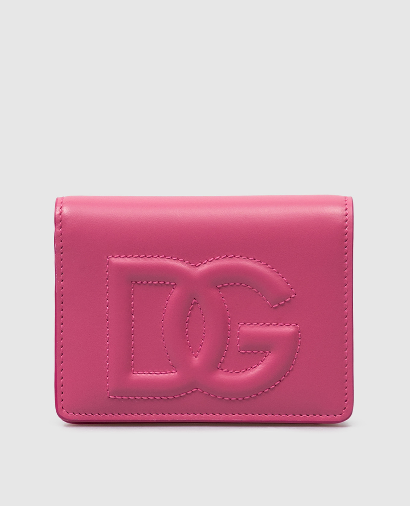 

Розовый кожаный кошелек DG LOGO, Кошельки